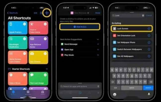 下谷坪土家族乡苹果14锁屏维修店分享iPhone14升级iOS16.4后如何创建锁屏快捷方式 